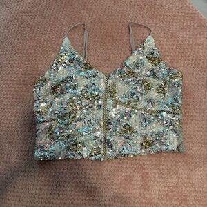 Miss Me Multicolor Sequin Camisole Top